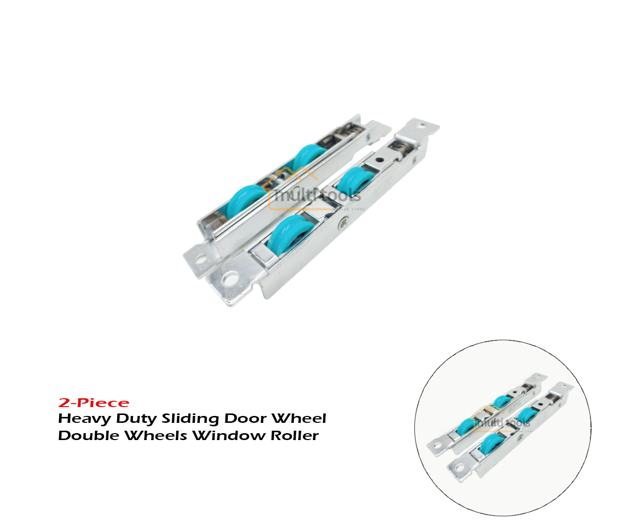 2Pec Heavy Duty Sliding Door Wheel Double Wheels Window Roller